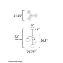 Maxim 38414 Branch 4-lt 21" Pendant