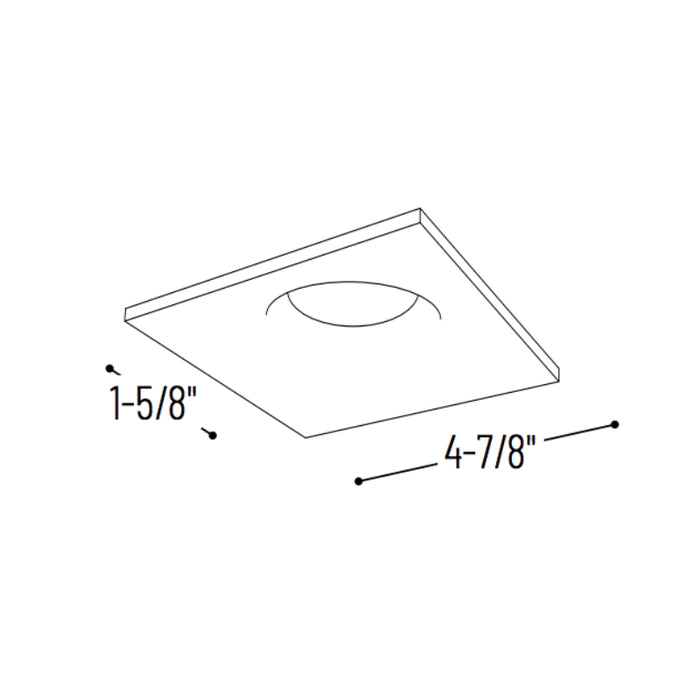 Nora NIO-4SNB/10 4" Iolite Square Bullnose Reflector Trim - 1000 Lumens