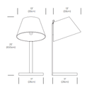 Pablo Designs Lana LED Table Lamp - Chrome Base