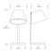 Pablo Designs Lana LED Table Lamp - Chrome Base