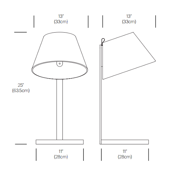 Pablo Designs Lana LED Table Lamp - Chrome Base