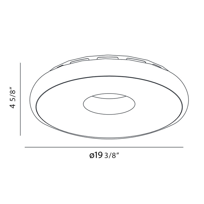 Eurofase 19581 Ciambella 1-lt 19" Flush Mount