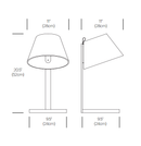 Pablo Designs Lana LED Table Lamp - Chrome Base