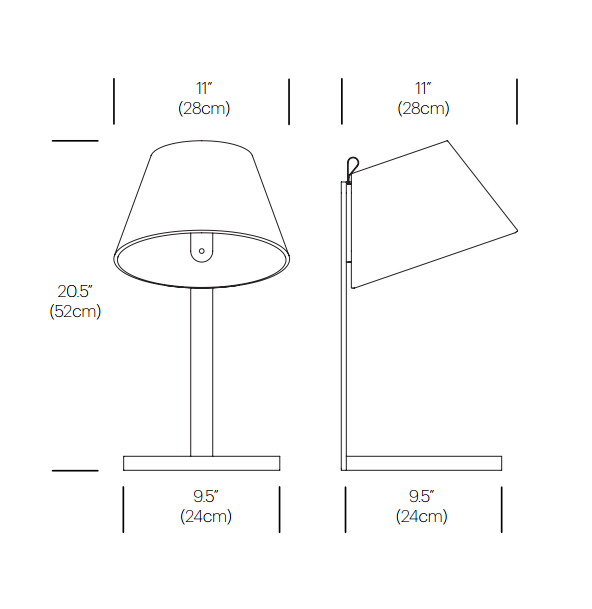 Pablo Designs Lana LED Table Lamp - Chrome Base