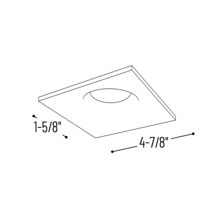 Nora NIO-4SNB/HL 4" Iolite Square Bullnose Reflector Trim- High Lumen