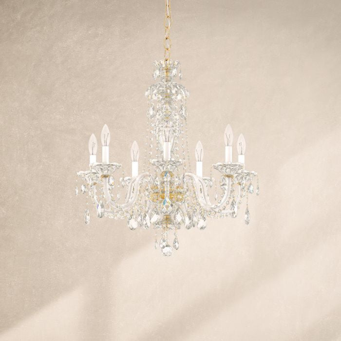 Schonbek 2995 Sterling 7-lt 25" Chandelier