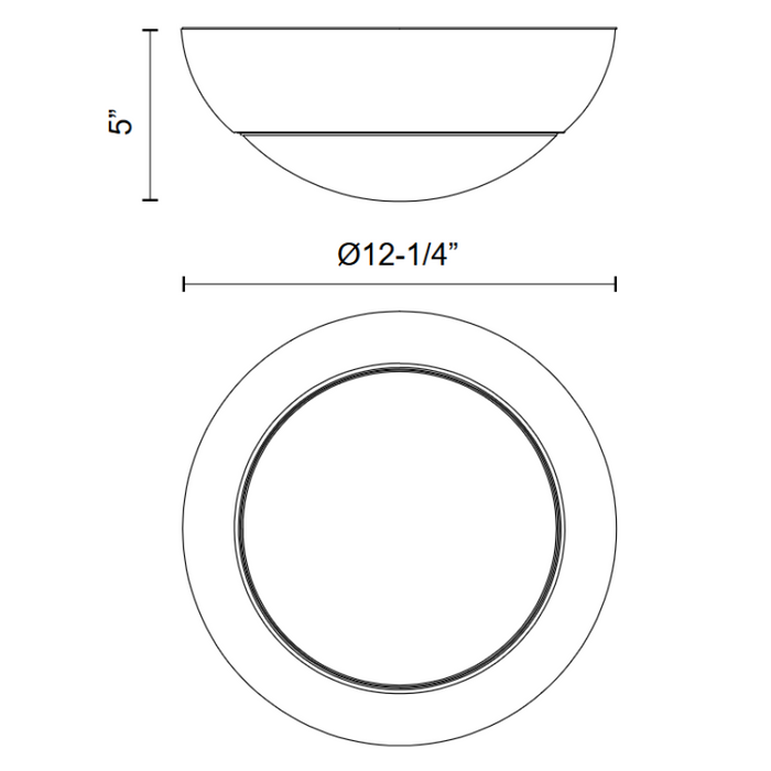 Alora Mood FM522211 Rubio 2-lt 12" Flush Mount