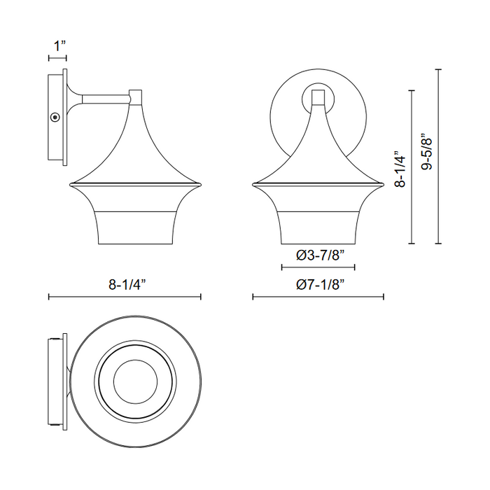 Alora Mood WV523007 Emiko 1-lt 10" Tall Wall Sconce