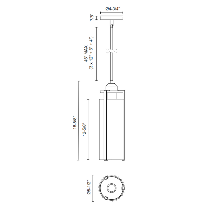 Alora Mood PD536005 Belmont 1-lt 6" Pendant