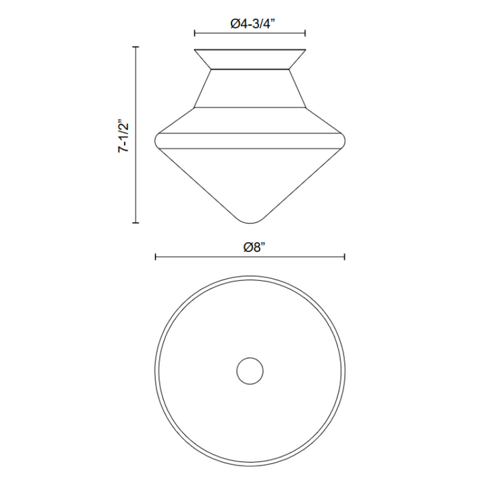 Alora Mood FM537508 Nora 1-lt 8" Flush Mount