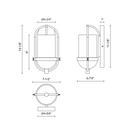 Alora Mood WV539007 Cyrus 1-lt 13" Tall Wall Sconce