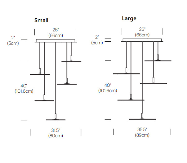 Pablo Designs Circa 5-lt LED Chandelier