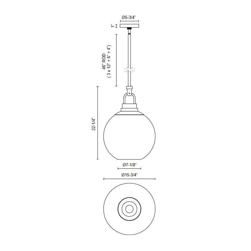 Alora Mood PD520516 Copperfield 1-lt 16" Pendant