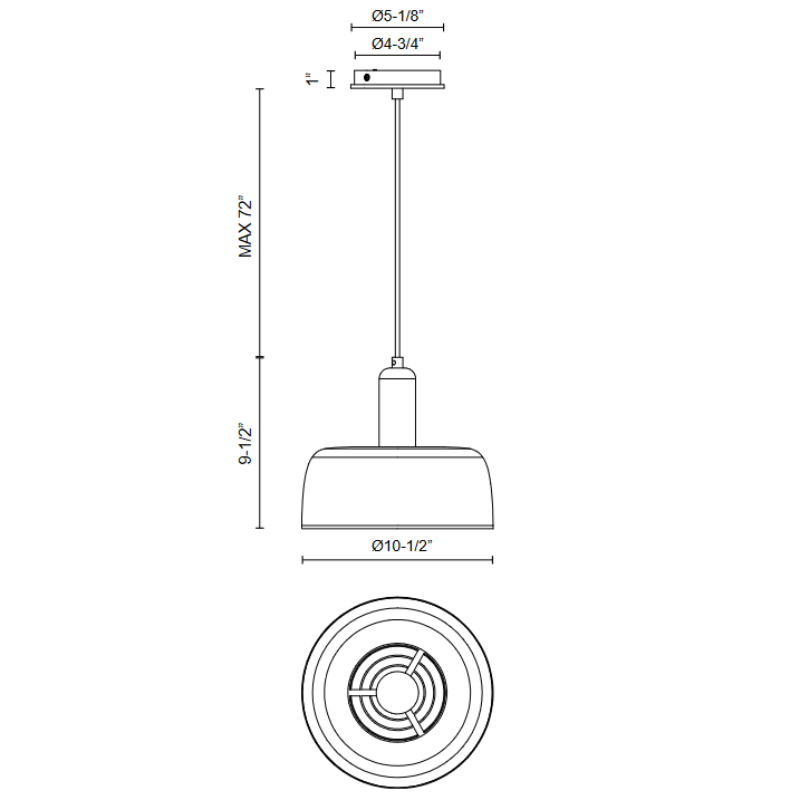 Alora Mood PD427710 Adriano 1-lt 11" Pendant