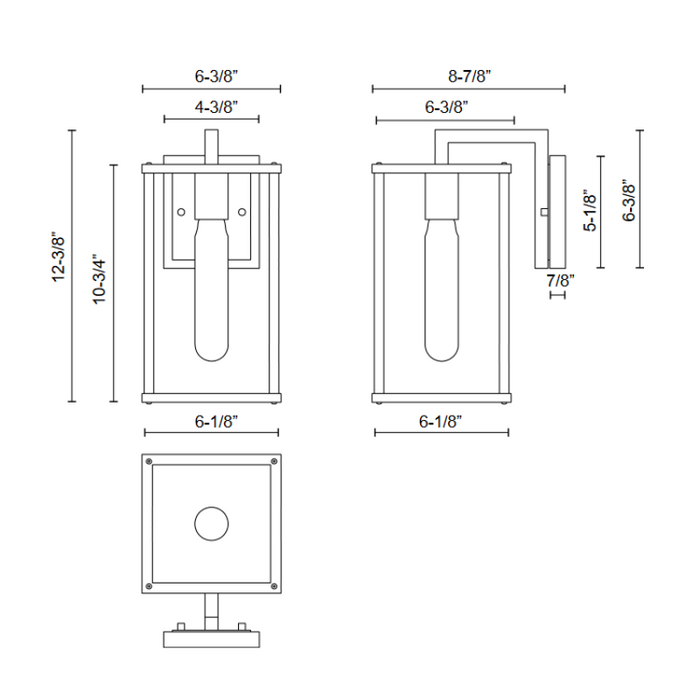 Alora Mood EW652505 Brentwood 1-lt 12" Tall Outdoor Wall Sconce