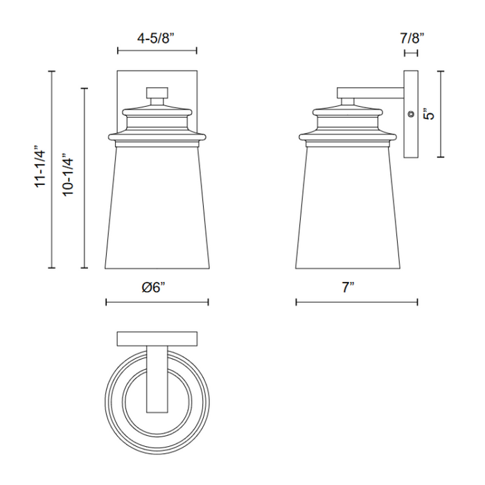 Alora Mood EW533006 Quincy 1-lt 11" Tall Outdoor Wall Sconce