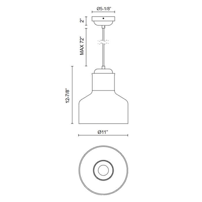 Alora Mood PD540411 Westlake 1-lt 11" Pendant