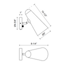 Alora Mood WV578805 Daniel 1-lt 11" Tall Swingarm Wall Light