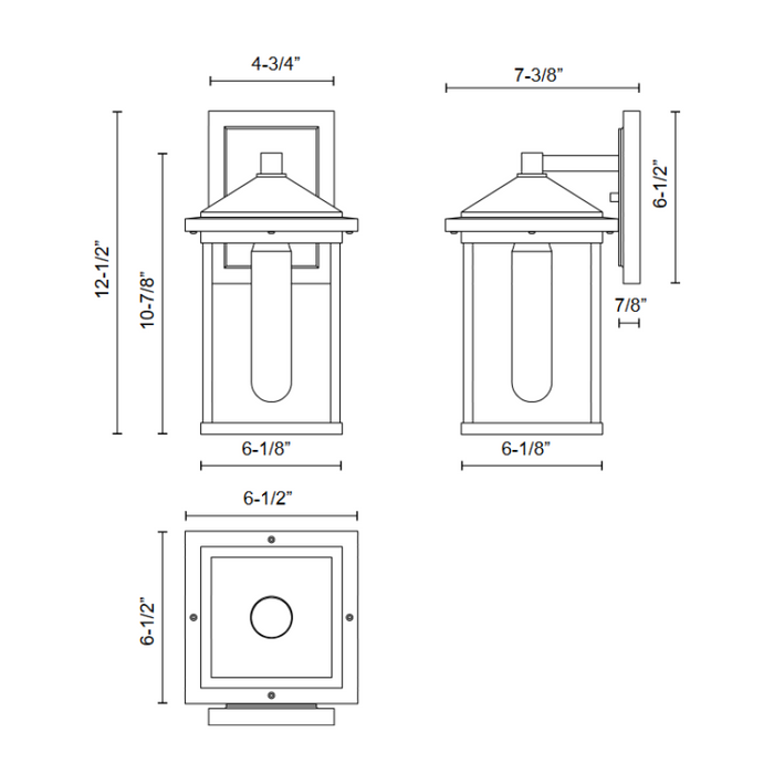 Alora Mood EW552007 Larchmont 1-lt 13" Tall Outdoor Wall Sconce