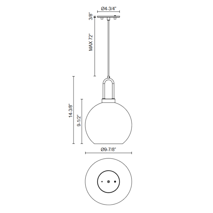 Alora Mood PD601710 Soji 1-lt 10" Pendant