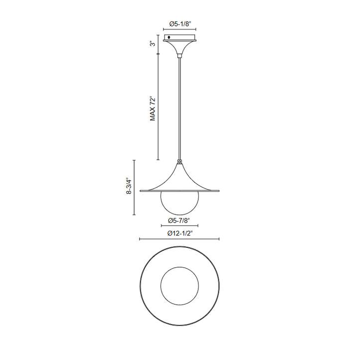 Alora Mood PD525113 Fuji 1-lt 13" Pendant