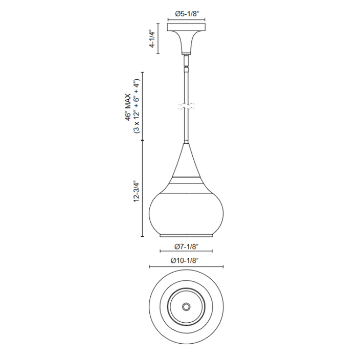 Alora Mood PD524110 Hazel 1-lt 10" Pendant