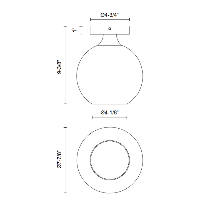 Alora Mood FM506108 Castilla 1-lt 8" Flush Mount