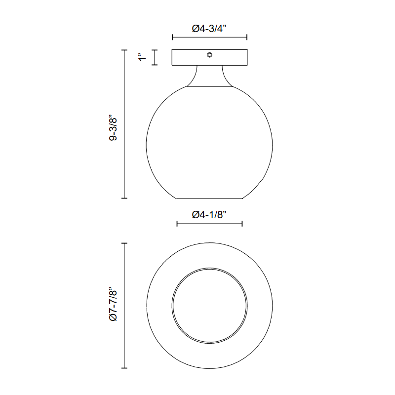 Alora Mood FM506108 Castilla 1-lt 8" Flush Mount