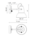 Alora Mood WV576607 Felix 1-lt 8" Tall Swingarm Wall Light