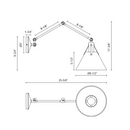 Alora Mood WV584510 Archer 1-lt 10" Tall Swingarm Wall Light