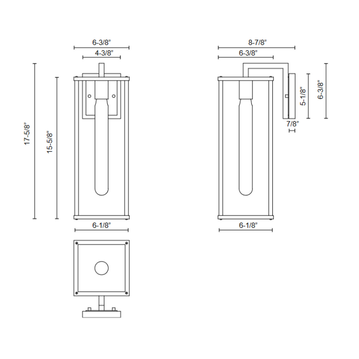 Alora Mood EW652707 Brentwood 1-lt 18" Tall Outdoor Wall Sconce