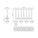 Alora Mood LP523036 Emiko 7-lt 36" Linear Pendant