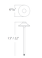 WAC 6042 Mini Tiki 15" Tall LED Path Light