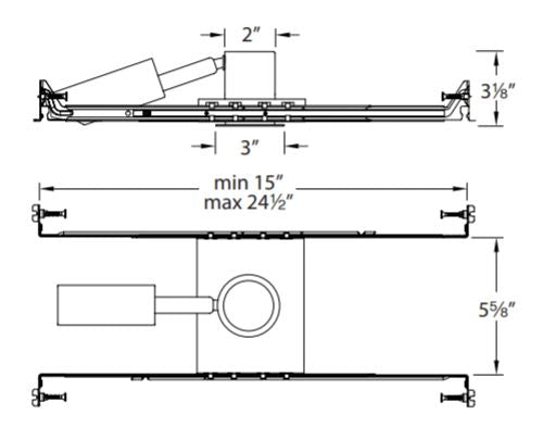 WAC HR-LED252E 1" LEDme Recessed Adjustable Square Downlight