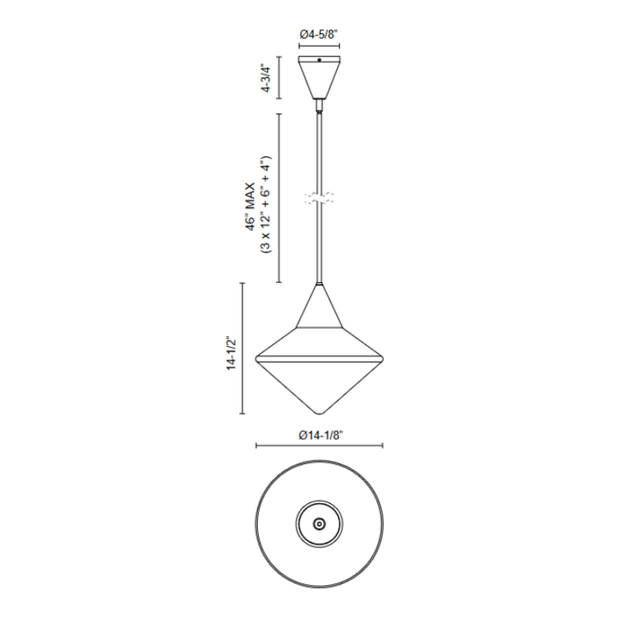 Alora Mood PD537714 Nora 1-lt 14" Pendant
