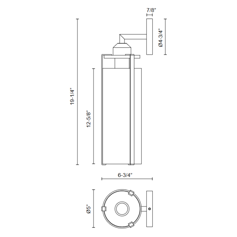 Alora Mood WV536005 Belmont 1-lt 19" Tall Wall Sconce
