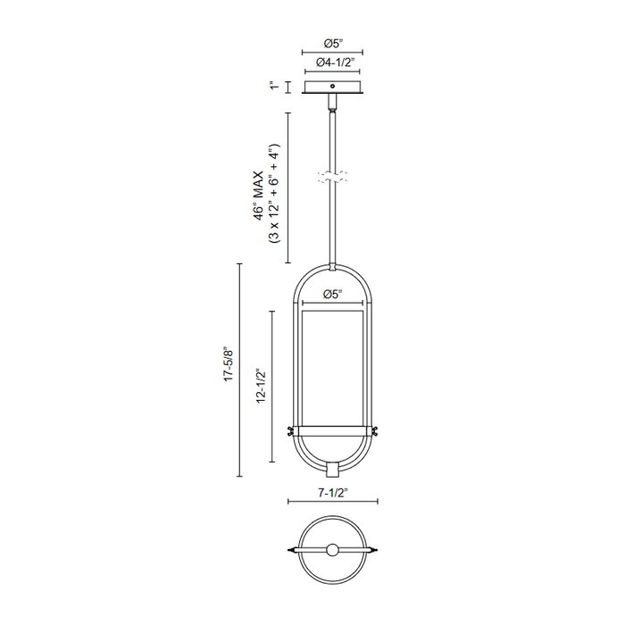 Alora Mood PD539018 Cyrus 1-lt 8" Pendant