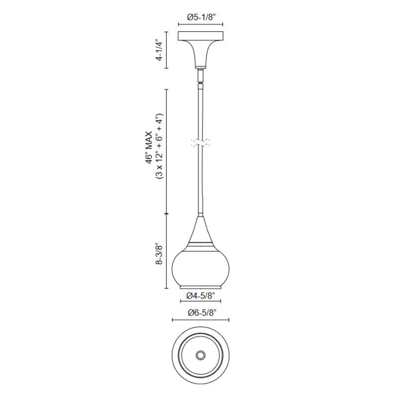 Alora Mood PD524006 Hazel 1-lt 7" Pendant