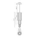 Alora Mood PD502204 Bordeaux 1-lt 4" LED Pendant