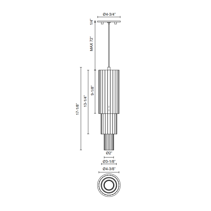 Alora Mood PD502204 Bordeaux 1-lt 4" LED Pendant
