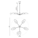 Alora Mood PD550545 Oscar 5-lt 46" Pendant