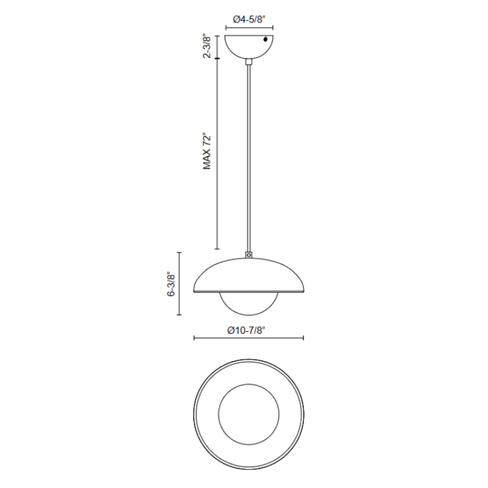 Alora Mood PD522011 Rubio 1-lt 11" Pendant