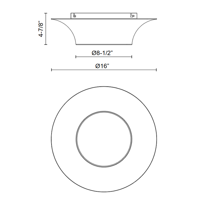 Alora Mood FM523016 Emiko 2-lt 16" Flush Mount
