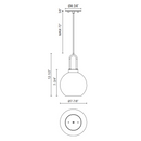 Alora Mood PD601608 Soji 1-lt 8" Pendant