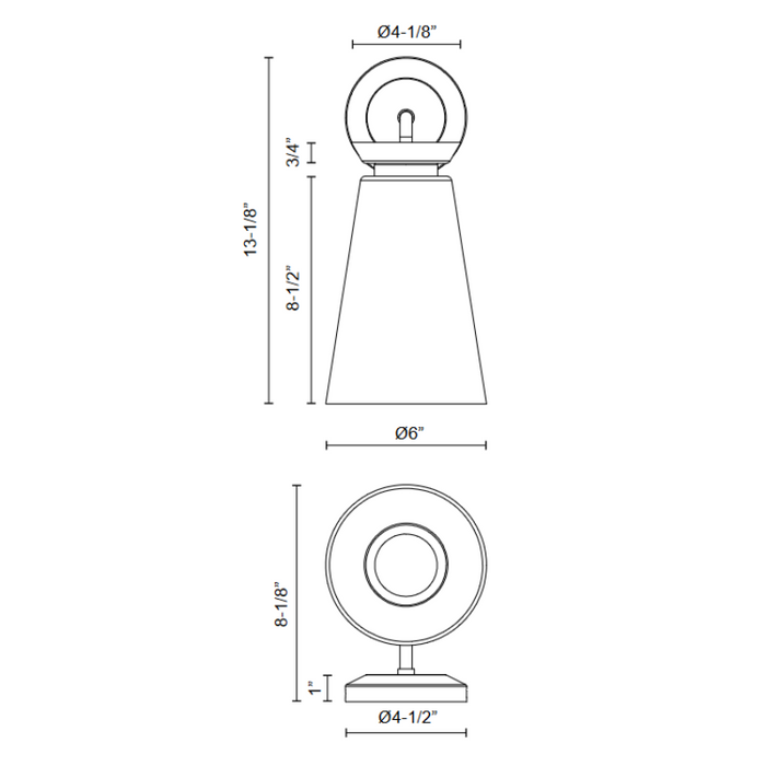 Alora Mood WV570006 Salem 1-lt 13" Tall Wall Sconce