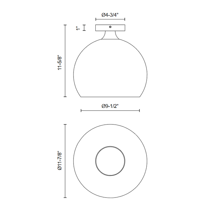 Alora Mood FM506312 Castilla 1-lt 12" Flush Mount