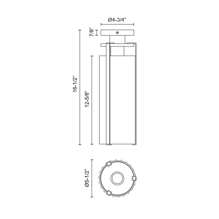 Alora Mood FM536005 Belmont 1-lt 6" Flush Mount