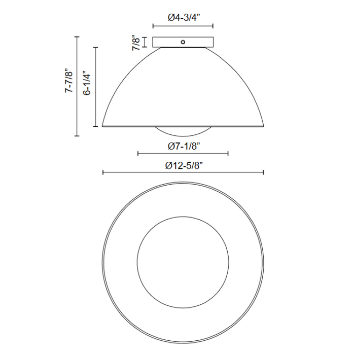 Alora Mood FM402513 Haven 1-lt 13" Flush Mount