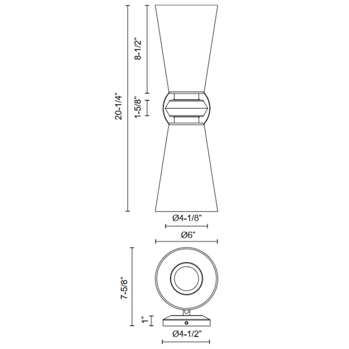 Alora Mood WV570221 Salem 2-lt 20" Tall Wall Sconce