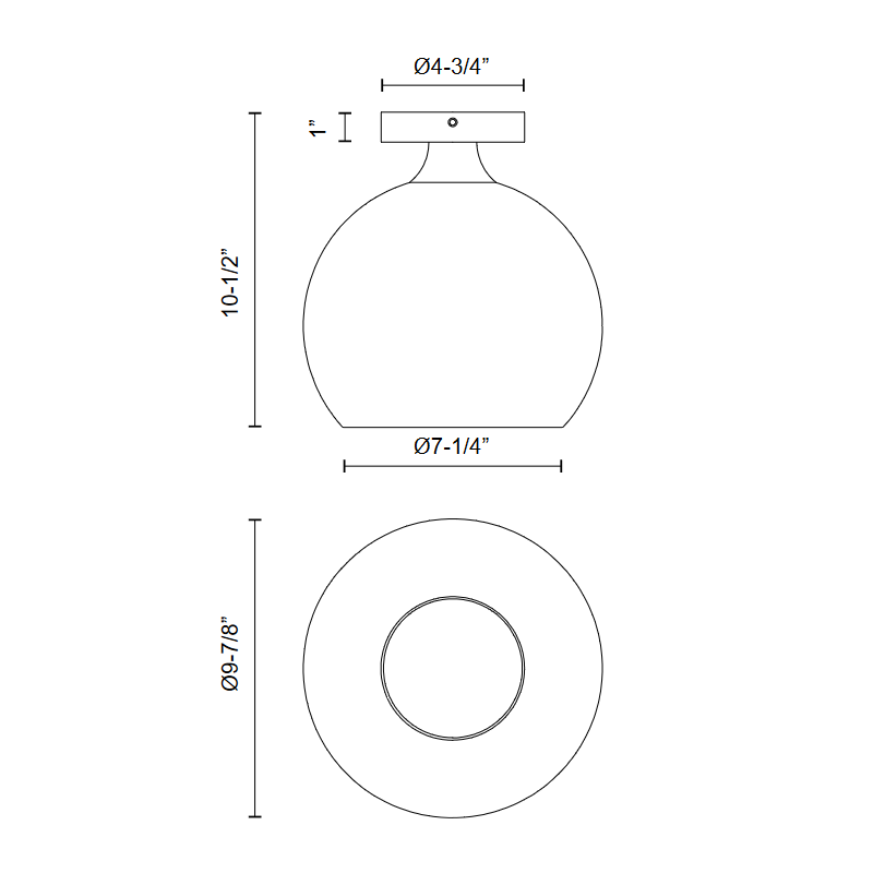 Alora Mood FM506210 Castilla 1-lt 10" Flush Mount